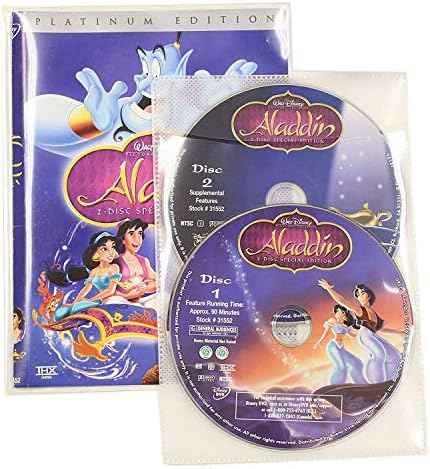 100 Clear CPP Movie Plastic Sleeves + 2 Disc Non-Woven Sleeves by StarTechDeals (Limited Edition)