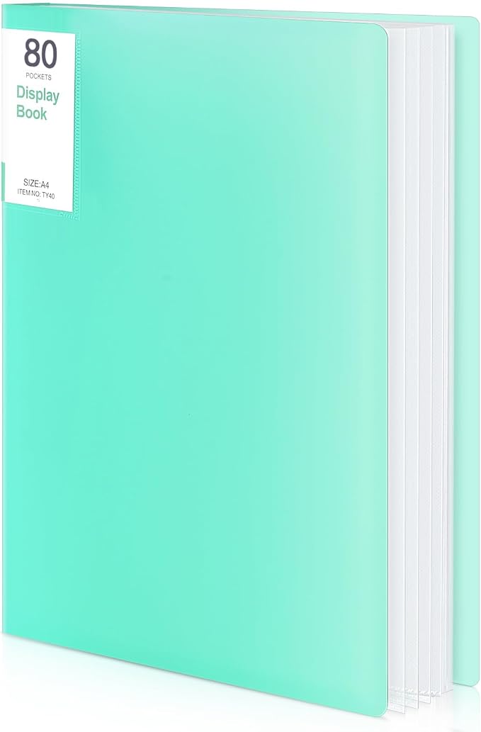 Phyxin Portfolio Binder, 80-Pocket Portfolio Folder 8.5" x 11", Displaying 160 by Phyxin
