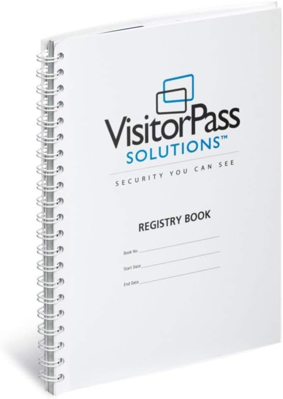 School Visitor Log Book, Spiral-Bound Visitor Badges, Guest Register Book - Image 2