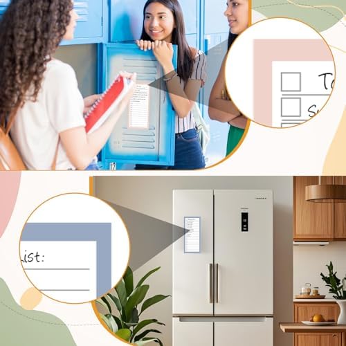 6 Pack Magnetic Notepads with Magnetic Pen Holder