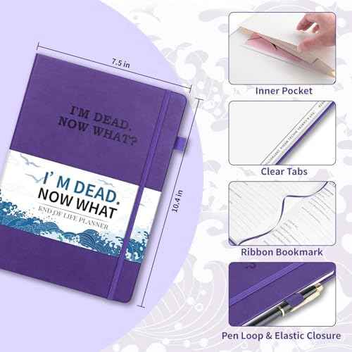 I'm Dead Now What Planner, End of Life Planner In Case Binder 7.5"x10.4"