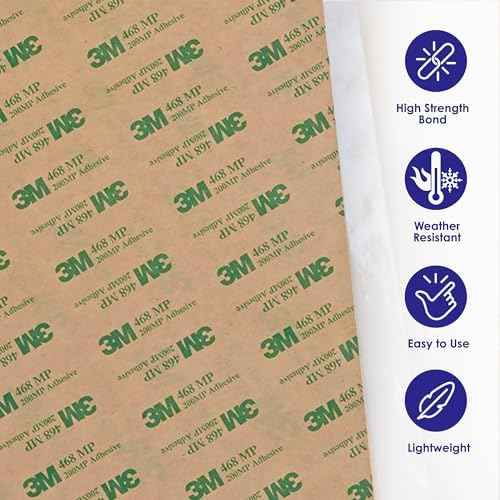 CANOPUS Double Sided Transfer Sheet, 468MP Adhesive Transfer Tape, 10in x 10in (5-Pack)