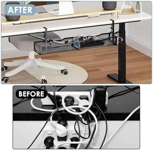 Cable Management, 25'' Cable Management Under Desk, Cable Tray
