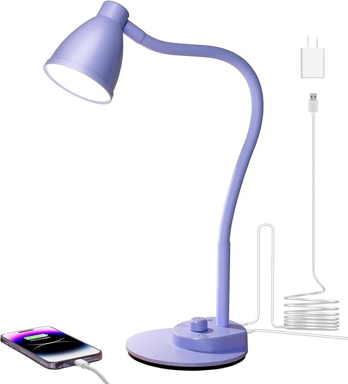 BOHON LED Desk Lamp with USB Charging Port, 3 Color Modes Fully Dimmable by BOHON