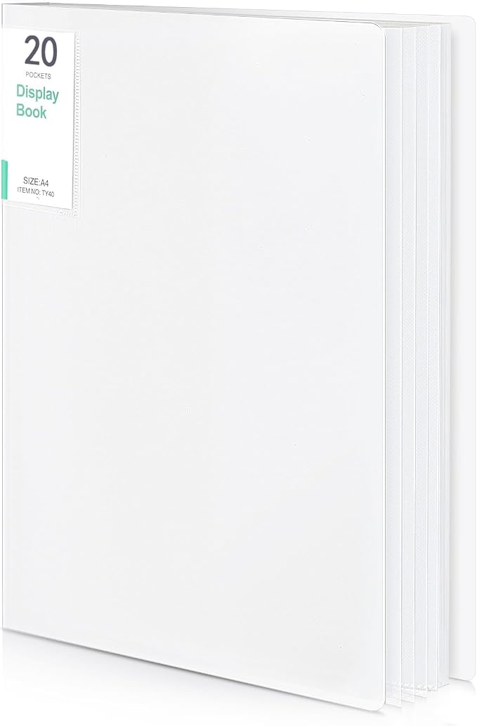 Phyxin 20-Pocket Portfolio Binder Organizer, Binder Sheet Protectors 8.5" x 11" by Phyxin
