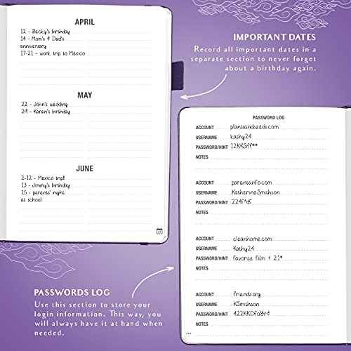 Legend Telephone Address Address Book for Seniors with Tabs, Purple