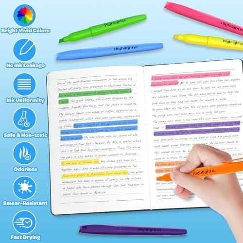 150 Count Highlighters Assorted Colors Bulk - 6 Colors Dry-Quickly No Bleed Chisel Tip Highlighter, Markers Set for Classroom Office, Back to School Supplies for Teacher Kids Adults