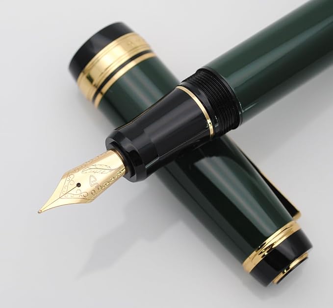 xixixiaozhu Metal Big Fountain Pen Set Medium Nib 0.7mm, Includes Ink Refill - Image 3