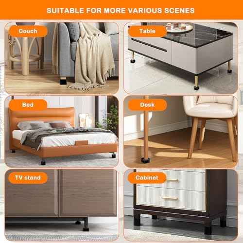 shouwuhho 16 Pack Furniture Risers Adjustable Bed Risers Heavy Duty