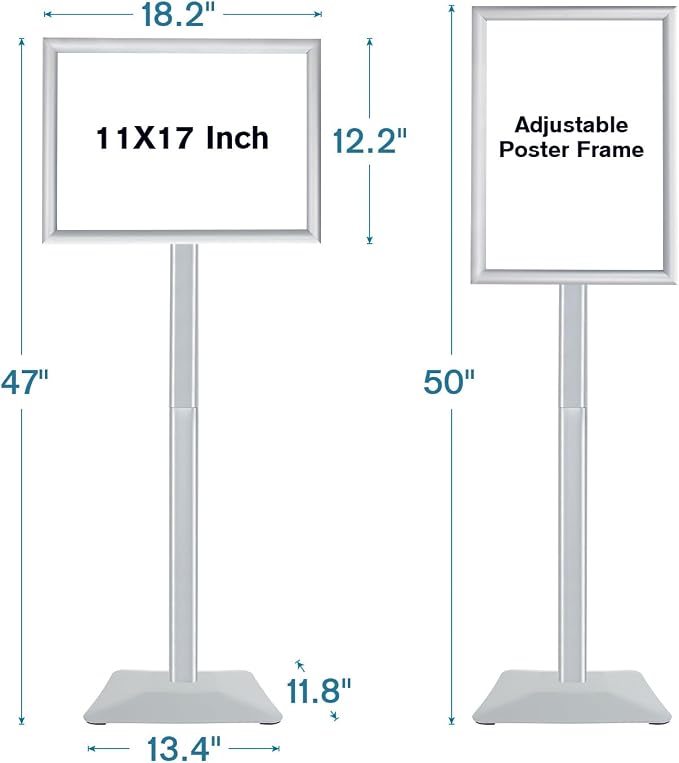Golemas Sign Stand for Display, 11lbs Integrated Rod Heavy Duty Pedestal Floor - Image 6