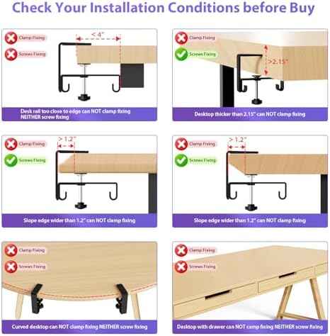 Univivi No Drill Under Desk Cable Management Tray, 36 inch Cable Management