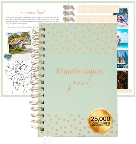 Manifestation Journal for Women, Guided 369 Method, 90-Day Planner - Green