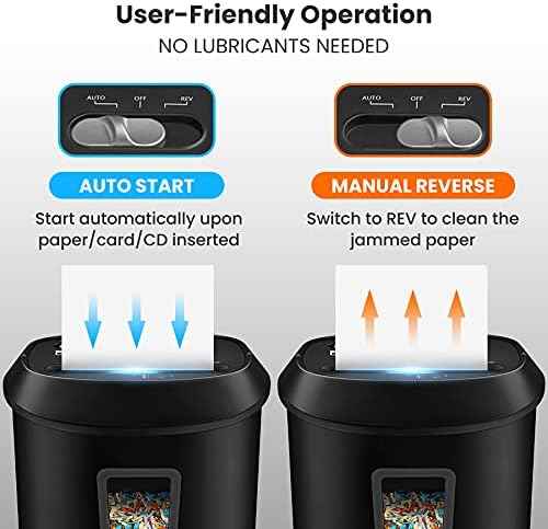 VidaTeco Paper Shredder, 14-Sheet Cross Cut Shredder for Home Office, 6.6-Gallon Bin with US Patented Cutter & Anti-Jam System, Heavy Duty Document Shredder for Credit Cards, CD, Mail & Staples, ETL