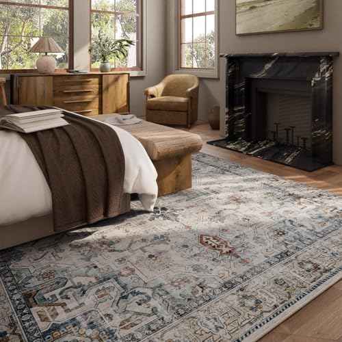 Area Rugs 9x12 Living Room: Washable Bedroom Rug Non Slip Boho Large Carpet