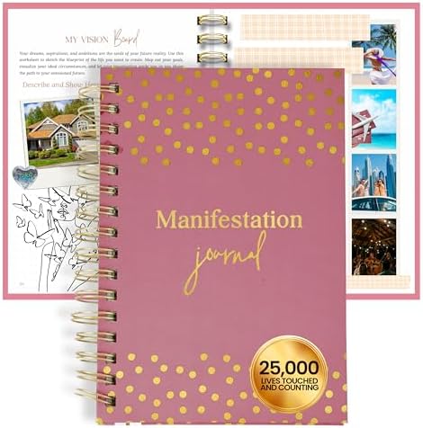 Manifestation Journal for Women, Guided 369 Method, 90-Day Planner - Pink