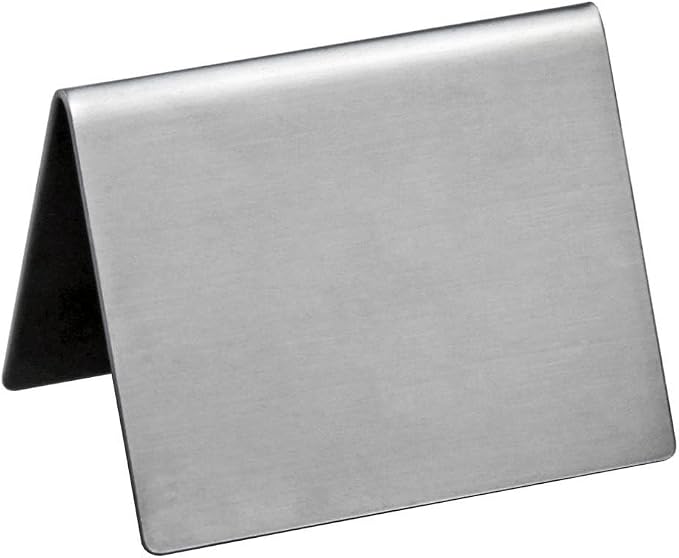 New Star Foodservice Stainless Steel Table Tent Sign by NewStarFoodservice