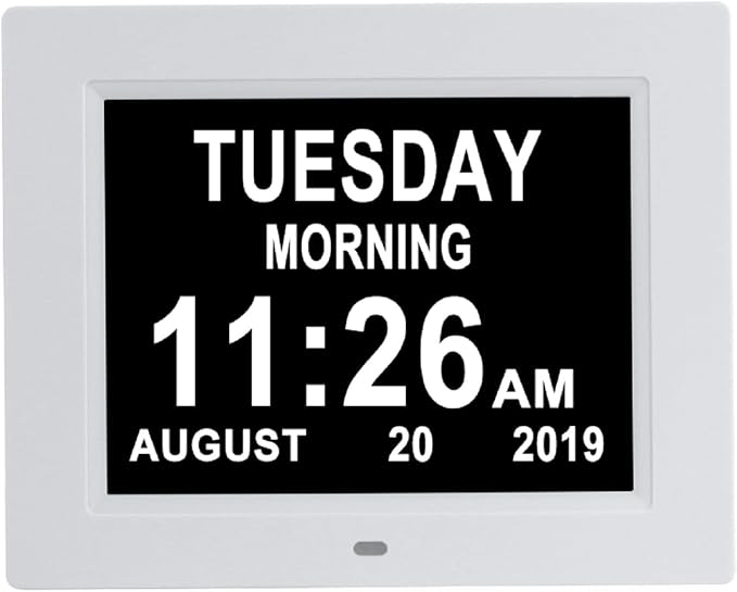 Aowasi 8 Alarms Digital Clock, Extra Large Display Wall Digital Day Calendar by Aowasi