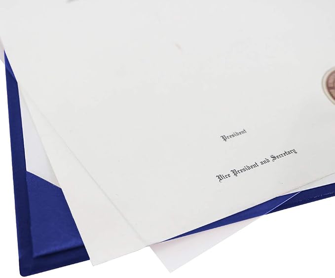 GraduationMall 8.5"x11" Smooth Padded Diploma Cover Certificate Holder Royal - Image 6