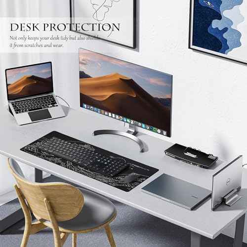 ALOANES Waterproof Gaming Mousepad Large Mouse Mat Non-Slip Rubber Base