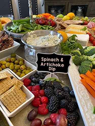 Reusable 20 Pcs Mini Chalkboard Signs with Easel Stand for Food Labels, Weddings, Birthday Parties, Message Board Signs and Event Decorations,Include 12 Colors Water-Based Chalks