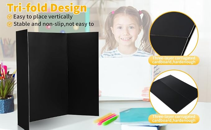 20 Pack Trifold Poster Board, School Projects, Graduation Party, Event Displays - Image 3
