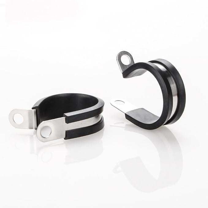 LOKMAN 20 Pack 1-1/2 Inch Stainless Steel Cable Clamp, Rubber Cushioned - Image 6