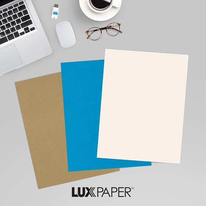 LUXPaper 8.5" x 11" Cardstock | Letter Size | Ivory | 65lb. Cover | 50 Qty - Image 9
