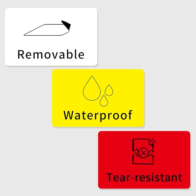3×5 Inch Yellow Removable Thermal Labels, Waterproof Thermal Label, 240 Sheets - Image 2