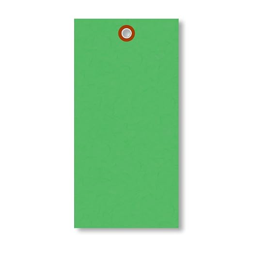 SmartSign 6.25 x 3.125 inch “Green” Blank Tyvek Shipping Tags - Image 5