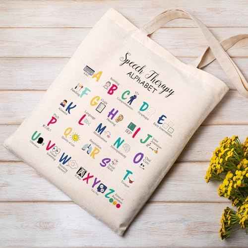 Speech Therapist Gift, Speech Therapy Tote Bag, Speech Language Pathologist Gifts, Speech Therapist Gift for Women, Speech Therapist Appreciation Thank You Gifts(SLP Tote bag), MK240332255