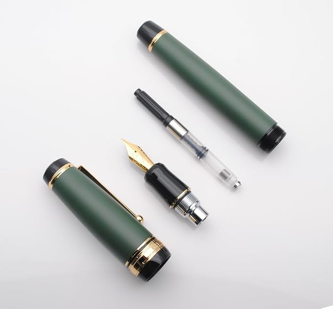 xixixiaozhu Metal Big Fountain Pen Set Medium Nib 0.7mm, Includes Ink Refill - Image 5