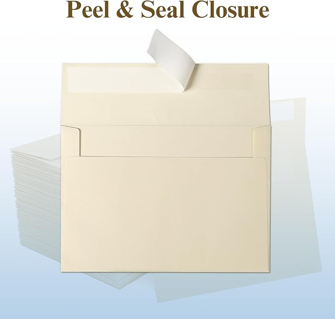 Goefun Cream Blank Cards and Envelopes, 5x7 Folded Ivory Cardstock and A7 - Image 3