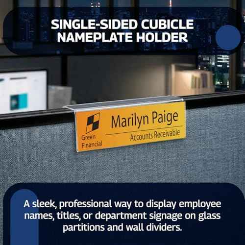 Acrylic Name Plate Holder – 8.5 x 2.5, 40 Pack