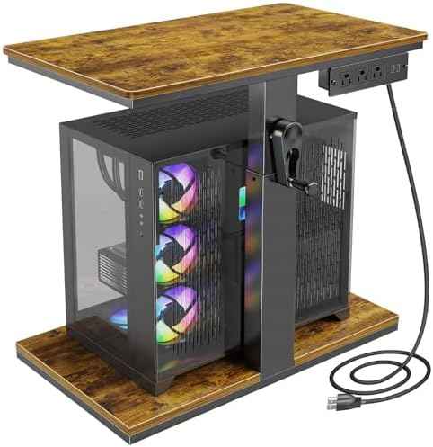 Computer Tower Stand with Charging Station & USB Ports