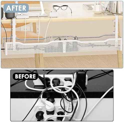 Cable Management, 25'' Cable Management Under Desk, Cable Tray