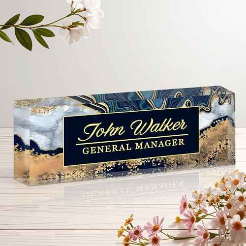 Ship Next Day Desk Name Plate Personalized, Custom Name Plate for Desk