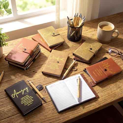 Spakon 40 Pcs Christian Gifts Bulk Prayer Journal with Pens, 5 Colors