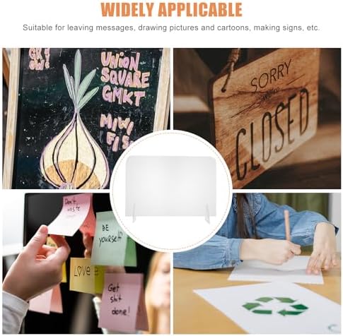 5pcs Transparent Acrylic Desktop Writing Boards Simple Memo Message Boards for Office Home Use Reusable Clear Whiteboards for Notes and Reminders