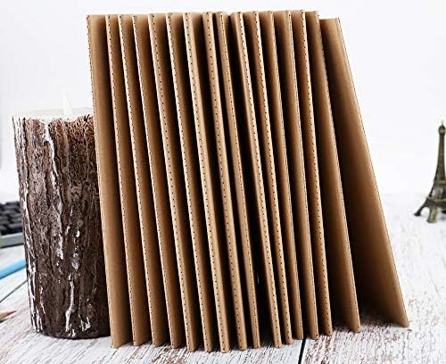 Wotion Kraft Blank Notebook 16 Pack, A5 Journal, 8.3" x 5.5", 60 Pages