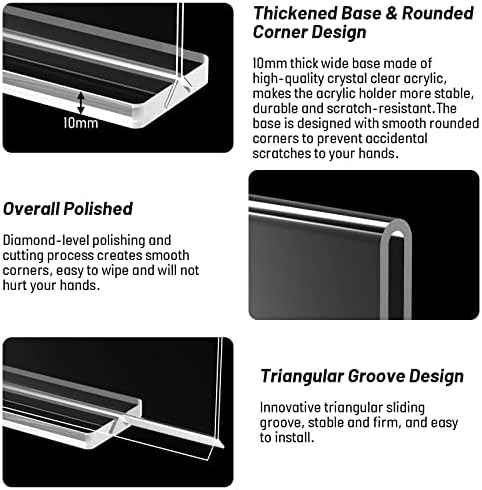 Acrylic Sign Holder 8.5 x 11 Inch,1-Pack Vertical T Shape Display Stand Double-Sided Desktop Clear Sign Holders Paper Holder Table Menu Holders Plastic Sign Stand for Home, Office, Restaurants, Store