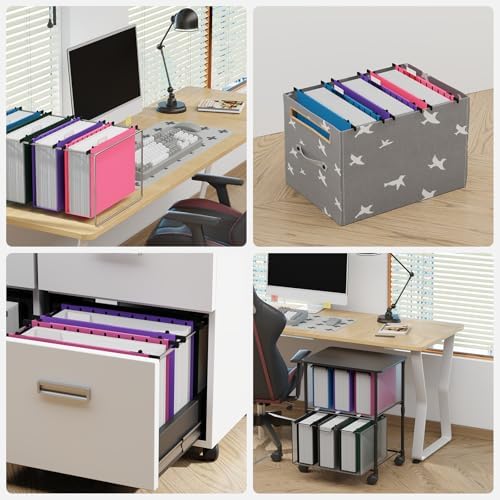 ANSOOK Plastic Hanging File Folders Letter Size, 3 Inch Reinforce