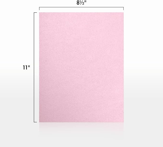 LUXPaper 8.5" x 11" Paper | Letter Size | Rose Quartz Metallic | 80lb. Text | - Image 2