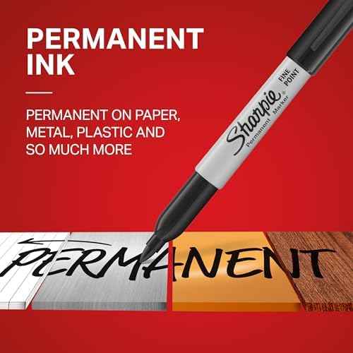 Sharpie Permanent Markers, Fine Point, 8 Count - School, Office, Arts & Crafts, Desk Supplies