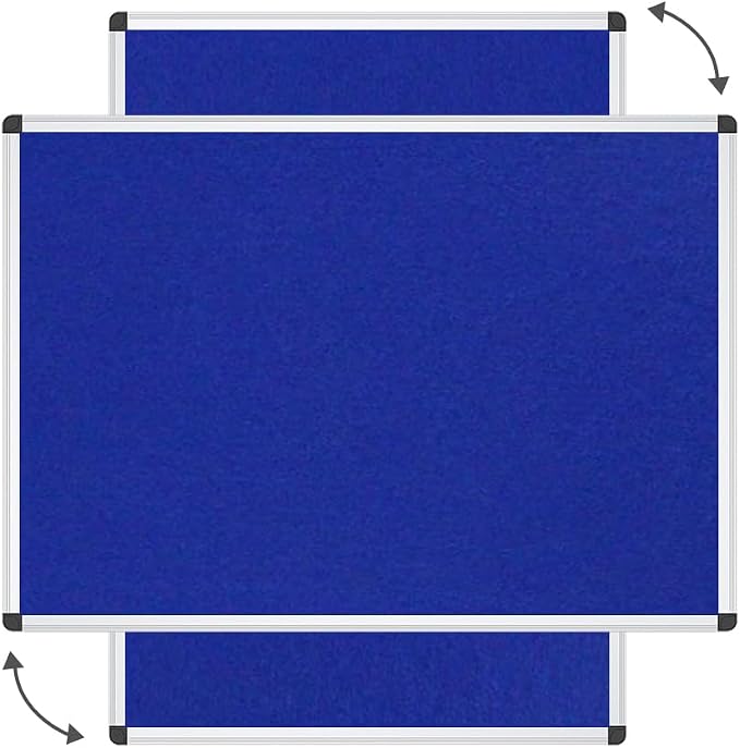 VIZ-PRO Notice Board Felt Blue, 48 X 24 Inches, 3 Pack - Image 3