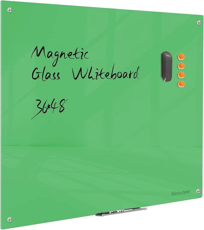 Magnetic Glass Dry Erase Board by Unknown
