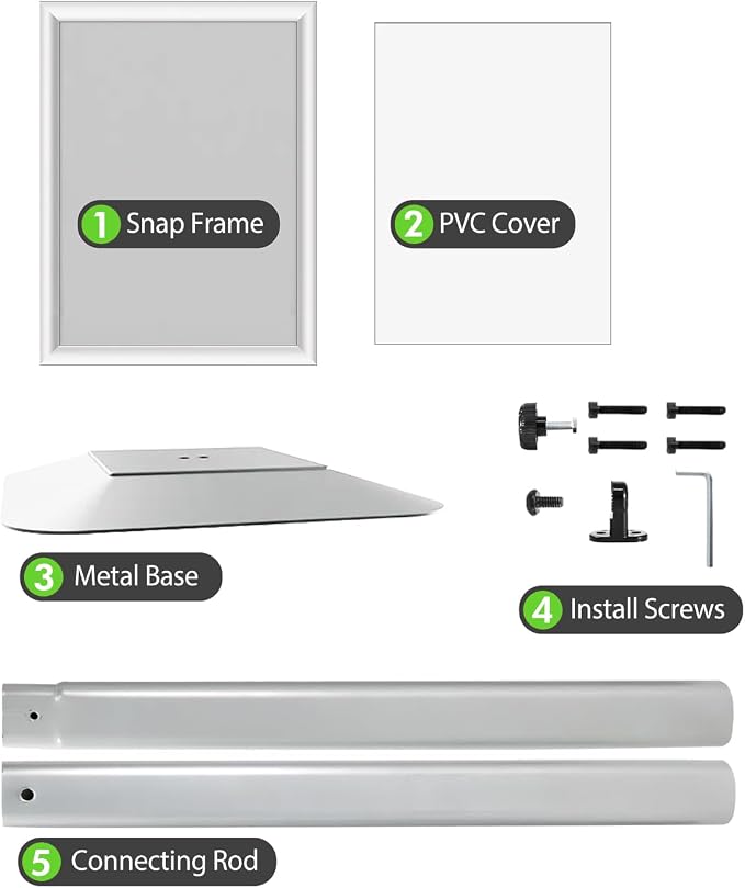 INNOVSIGN 3Packs Heavy Duty Adjustable Pedestal Poster Sign Stand, 11x17 - Image 7