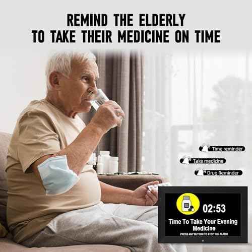 WiFi Clock with Date, Alarm, Weather, Temperature & Humidity Display – Auto Brightness, Multiple Alarms, suitable for the elderly and Alzheimer's patients.