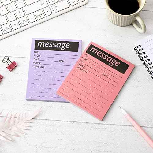 Geyee 9 Pcs Phone Message Pads for Office Super Sticky Notes 4 x 5 Inch