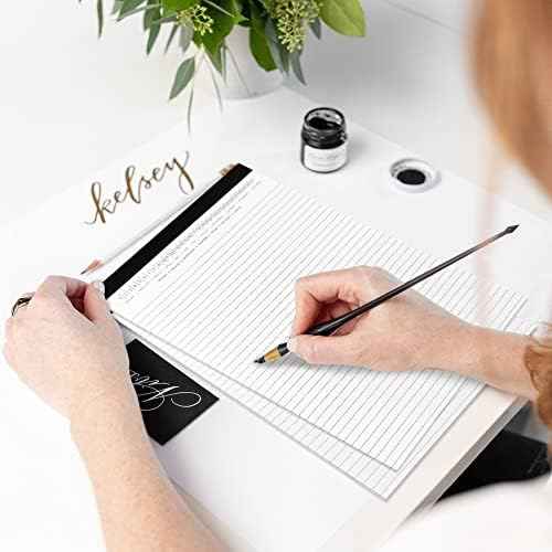 6 Pack Legal Pads 8.5" x 11" Note Pads with Date on Top, 50 Sheets Lined Paper Writing Pads, Narrow Ruled White Notepad Notebook for Office Business School College Supplies
