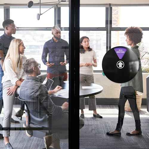 ASSURED SIGNS Office Door Sign 6 Inch - Rotating Wheel - 2 Pack